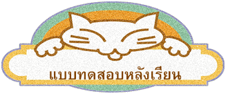 แบบทดสอบหลังเรียน